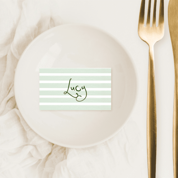 Stripe Place Cards