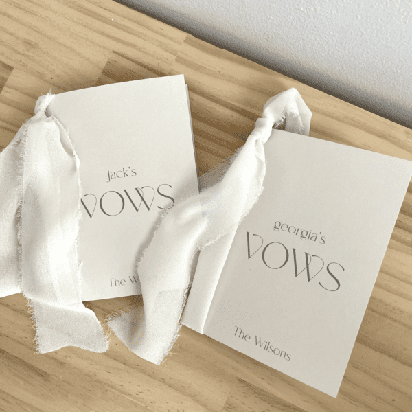 Evermore Personalised Vow Book