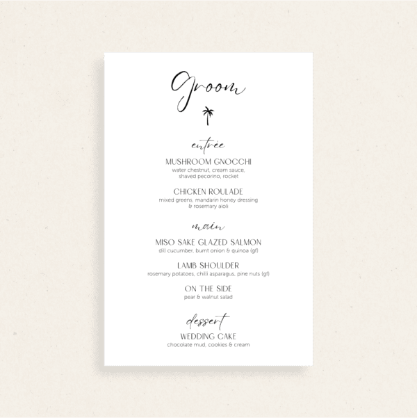 Cove Single Sided Menus - Image 3