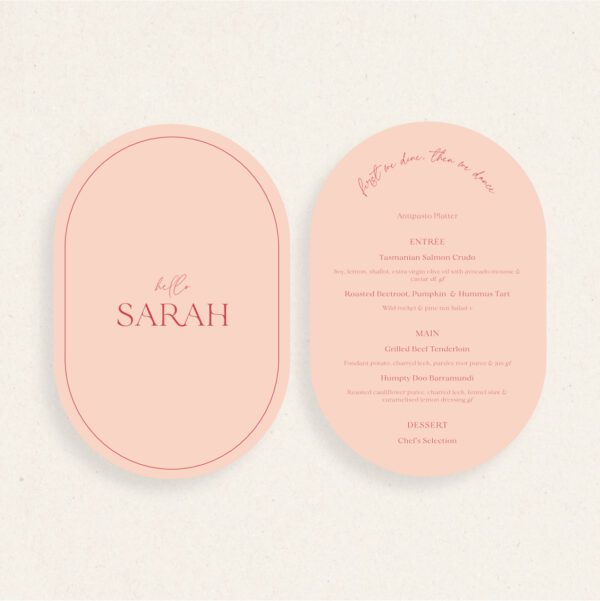 Sarah Double Sided Menus - Image 4