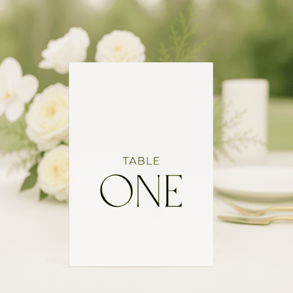 Beloved wedding table number in arch shape featuring romantic, modern fonts and soft colour palette, styled for an elegant reception table.